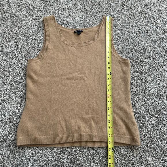 Lafayette 148 tan wool/cashmere sweater vest size L - Picture 9 of 14